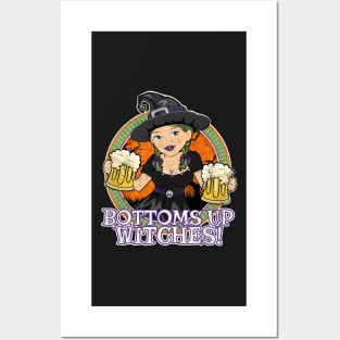 Bottoms Up Witches Posters and Art